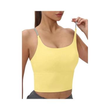 Imagem de Top Esportivo Feminino Com Costas Cruzadas, Secagem Rápida, Copas Almo
