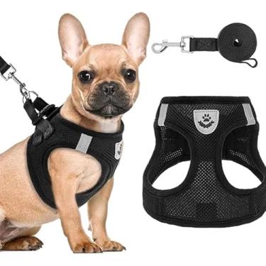 Imagem de Coleira Peitoral Refletiva Para Cães e Gatos com Guia Ajustável e Tecido Respirável S/P