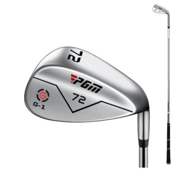 Imagem de Tacos de golfe para homens, canhotos de areia de golfe, canhoto, aço inoxidável, cunhas de ferros, textura CNC de 72 graus, treinador de golfe (72 graus, prata)