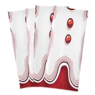 Imagem de xigua Fantasma com chapéu de Natal, conjunto de 6 panos de prato de cozinha, macios e altamente absorventes de secagem rápida para limpeza de pratos e limpeza à mão, 71 x 45 cm