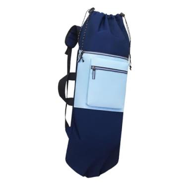 Imagem de RNXRZANK Mochila para Skate, Bolsa para Skate, Cadeira Dobrável, Bolsa de Transporte, Bolsa Impermeável, Mochila para Atividades Ao Ar Livre, Mochila para Viag, Azul Escuro
