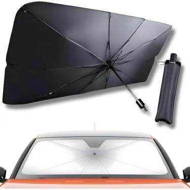 Imagem de Protetor Solar para Para-brisa de CarroRevestimento Metalizado Térmico, Bloqueia 99% dos Raios UV, Redutor de Calor, Instalação em Segundos, Universal para Carros, SUVs e Picapes