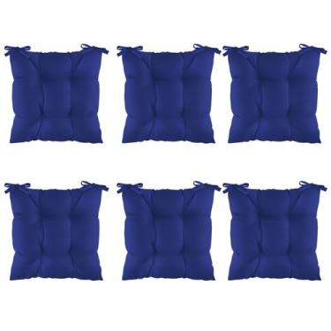 Imagem de Kit 6 Assentos Futton Almofada 4 Furos De Cadeira Poltrona Futon 40x40
