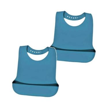 Imagem de Babador De Silicone Grande Impermeável Para Idosos, Grau Alimentício, 