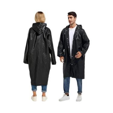 Imagem de Ponchos De Chuva Reutilizáveis Para Adultos, Impermeáveis, Com Capuz E