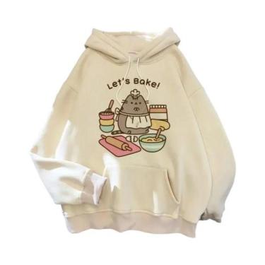 Imagem de Moletom Feminino Oversized Com Capuz De Gato Em Estilo Coreano Harajuk