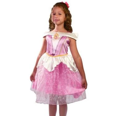 Imagem de Fantasia Infantil Premium Princesa Aurora Original Luxuosa - Super Mag