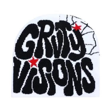 Imagem de Gorro Unissex De Acrílico Com Letra GR Em Jacquard, Estilo Europeu-Ame