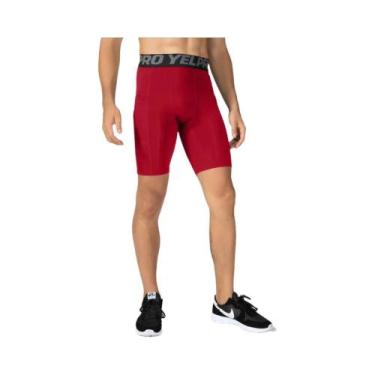 Imagem de Shorts De Compressão Masculinos De Secagem Rápida Com Bolso Para Corri