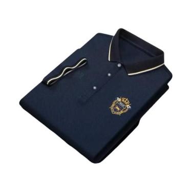 Imagem de Camisas Polo Masculinas De Verão Leves E Respiráveis Com Bordado, Mang