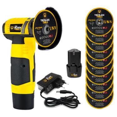 Imagem de Mini Rebarbadora A Bateria 12v Com Discos - The Black Tools