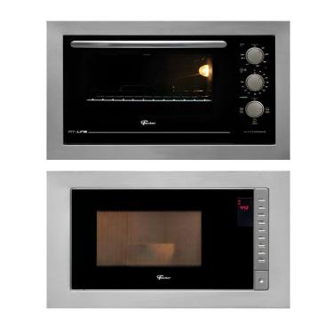 Imagem de Kit Forno Elétrico 48L Micro-ondas 25L Embutir Fischer Inox
