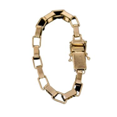 Imagem de Pulseira Nao Perde A Cor Moeda Antiga Tijolinho Pusera 7mm