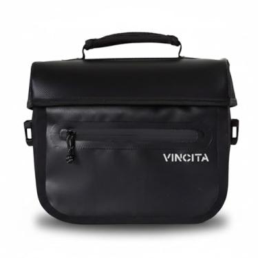Imagem de Vincita Bolsa frontal Cooper para bicicleta Brompton – bolsa impermeável para câmera e transporte de passageiros – tampa magnética voltada para o motociclista para acesso com uma mão – serve para