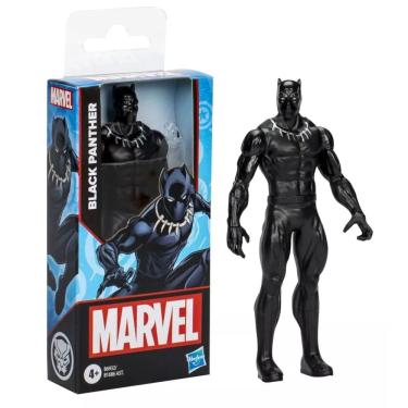 Imagem de Boneco Marvel Pantera Negra Black Panther 15?cm Hasbro Avengers Vingadores Super-Heróis