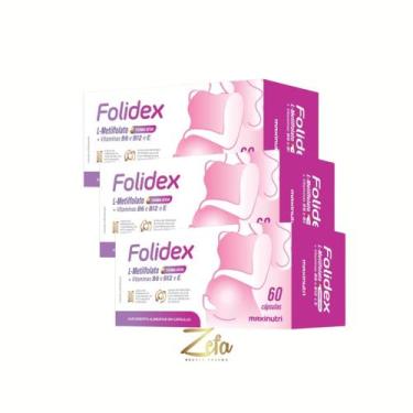 Imagem de Kit 03 Folidex L Metilfolato De Cálcio 60 Cáps - Maxinutri