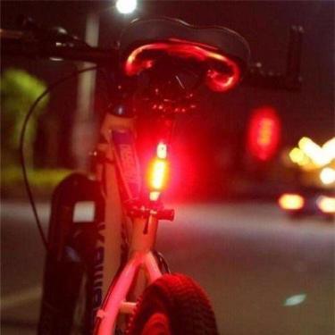 Imagem de Sinalizador Traseiro Bicicleta Recarregável Usb Farol Pisca Vermelho -