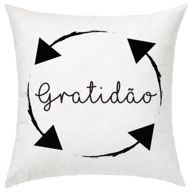 Imagem de Almofada Decorativa Gospel Gratidão 30 x 30 Cm