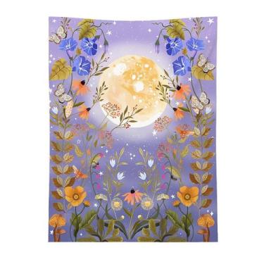 Imagem de Tapeçaria, plantas, flores, microtecido de parede, 150x130cm, decoraçã