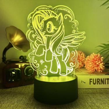 Imagem de Luz noturna LED 3D My Little Pony A amizade é mágica - Yiweisai