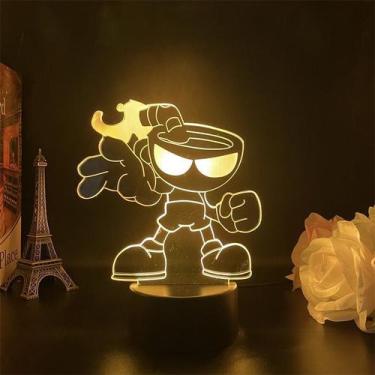 Imagem de LED Night Light Cupheads 3D que muda de cor para crianças - yiweisai