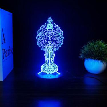 Imagem de Luz noturna LED 3D com mudança de cor Kwans-yins de milhares de mãos -
