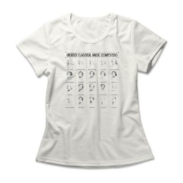 Imagem de Camiseta Feminina Compositores da Música Clássica - - Studio Geek, G, 