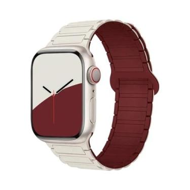 Imagem de Pulseira De Silicone Magnética Para Apple Watch De 40mm, 44mm, 45mm, 4