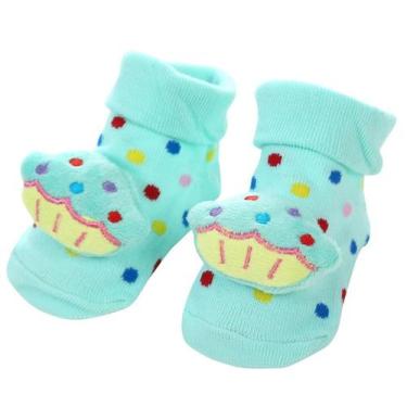 Imagem de Meias Baby Antiderrapante Sapatinho Bichinho Pantufas Divertidas linha