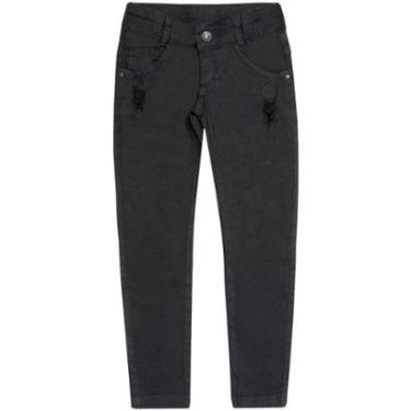Imagem de Calça Juvenil Look Jeans Skinny Preta - 8 - UNICA-Feminino