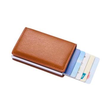 Imagem de Porta-cartões De Crédito Slim Minimalista Com RFID, Carteira Antifurto