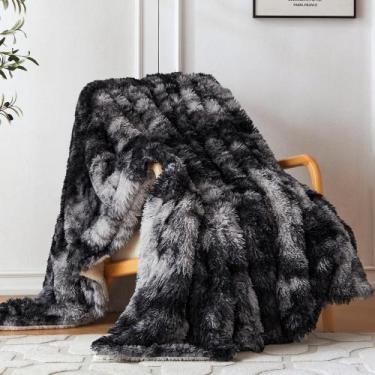 Imagem de Cobertor COOVA Faux Fur Sherpa Tie Dye 127x152 cm