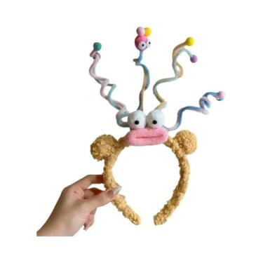 Imagem de Bandana de Natal com Monstro Engraçado - Acessório DIY de Cabelo em Ro