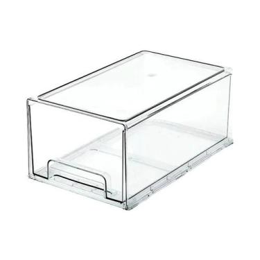 Imagem de Caixa Organizadora Empilhável Para Geladeira Tipo Gaveta, Para Armazen