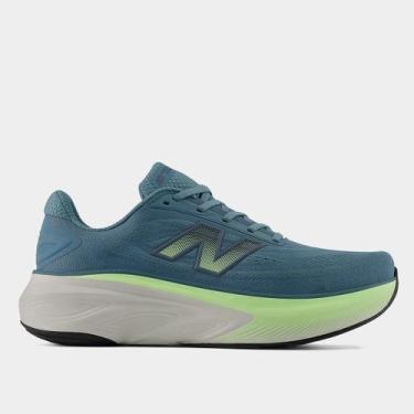 Imagem de Tênis New Balance Fresh Foam x More V6 Masculino, Azul, Verde, 39