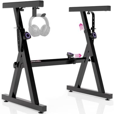 Imagem de Liquid Stands Suporte de teclado de piano - Suporte de música ajustável e portátil estilo Z para crianças e adultos - Pianos elétricos de 54 a 88 teclas - Suporte de teclado musical resistente (preto)