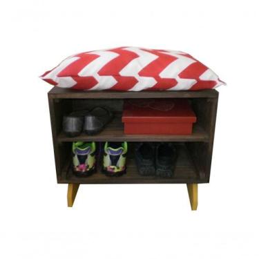 Imagem de Sapateira Puff Chevron Red - SHOPPINGNET