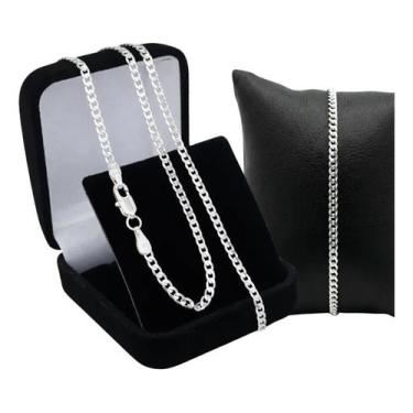 Imagem de Kit Corrente + Pulseira Grumet Italiana 2mm Prata 925 - Amir Joias, Pr