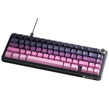 Imagem de Teclado Mecânico Gamer Attack Shark X66, 65% Compacto, RGB, Blackberry