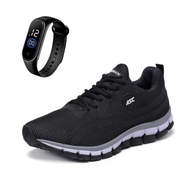 Imagem de Combo Tênis Masculino Com Relogio Fino Ideal para Caminhar, Treinar e Usar no Dia a Dia...
