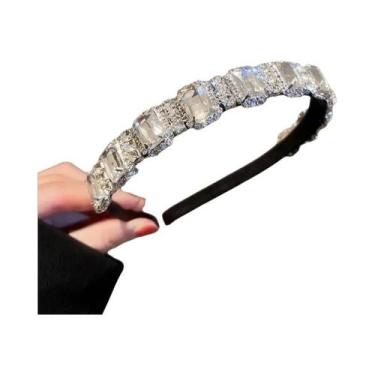 Imagem de Tiara Elegante Com Pérolas E Strass Para Mulheres, Acessório De Cabelo