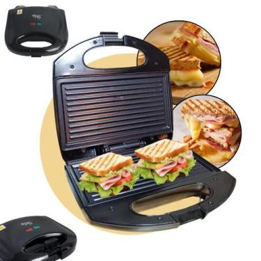 Imagem de Sanduicheira elétrica grill baquelite preta 750w boston 127v ou 220v a