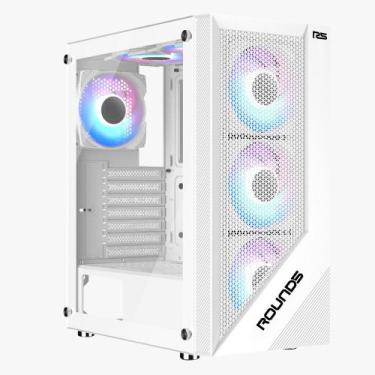Imagem de Gabinete gamer atx sem fan sem fonte round5 syndra white r5-syndra-w-2