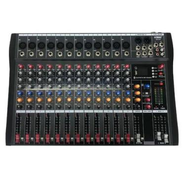 Imagem de Mesa De Som 12 Canais Com Bluetooth, Delay, USB, MP3, +48V e Display D