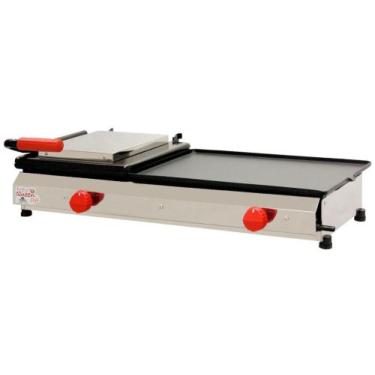 Imagem de Sanduicheira Dupla New Queen Style PR 880GN Progás - Inox c/ Chapa par