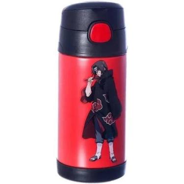 Imagem de Garrafa infantil click com canudo Akatsuki  Naruto - ZC - Zona Criativ