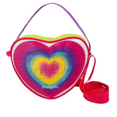 Imagem de Bolsa Infantil Coração Pampili 600.1086, Prata, Colorido, UN