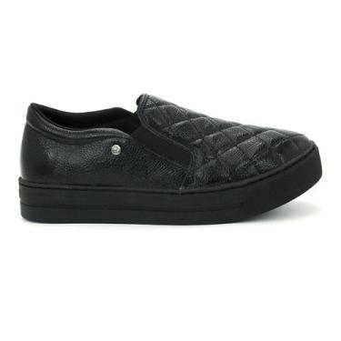 Imagem de Tênis Ramarim 2593104 Sem Cadarço Salto Flatform Feminino, 35, Preto, 