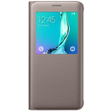 Imagem de Capa Protetora Samsung S View S6 Edge Plus Flip Cover SM-G928, Dourado
