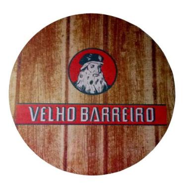 Imagem de Quadro de Madeira Redondo Médio Velho Barreiro/Cachaça/Bebida 30cm diâ